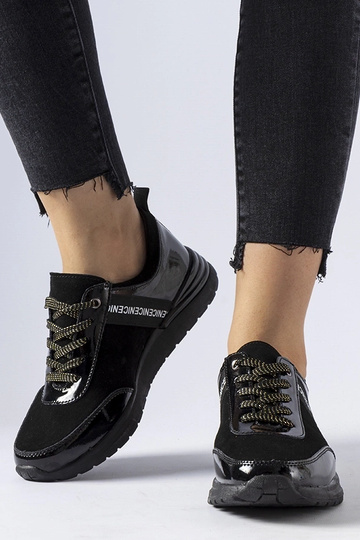 Baskets en cuir noir... 2