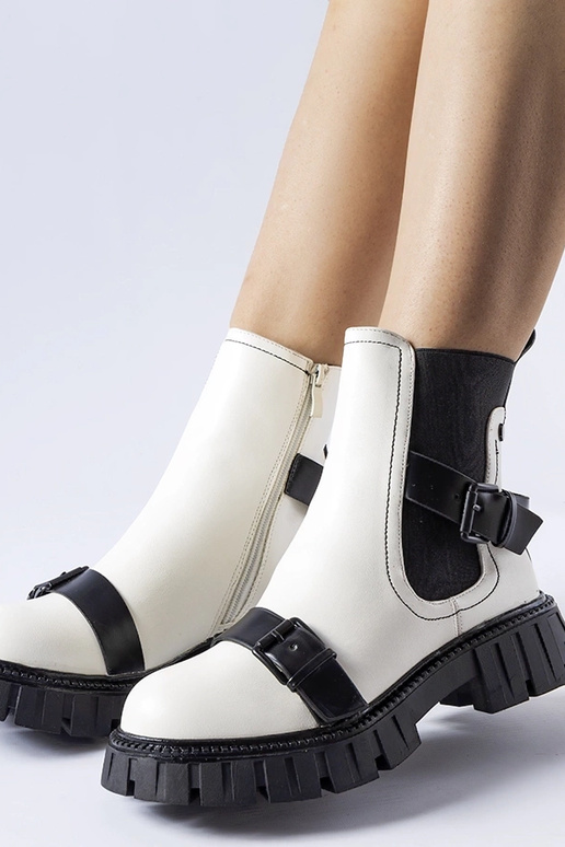 Bottines blanches à semelle Fontarine...