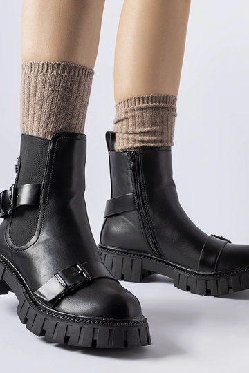 Bottines noires à semelle...