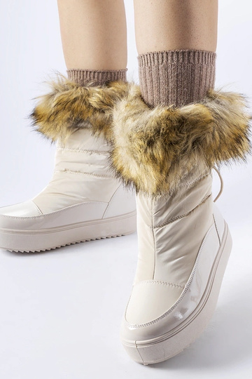 Bottes de neige beiges avec... 2