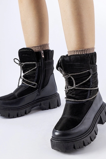 Bottes d'hiver noires avec cristaux Pettenasco 2