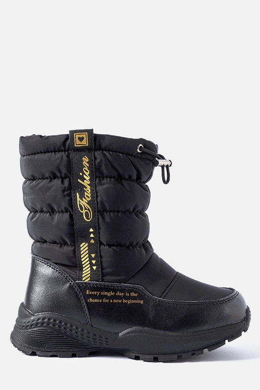 Bottes de neige noires hautes et... Bottes de neige noires hautes et...