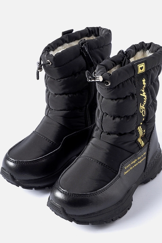 Bottes de neige noires hautes et... Bottes de neige noires hautes et...