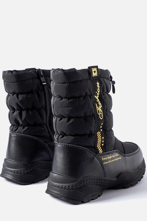 Bottes de neige noires hautes et... Bottes de neige noires hautes et...