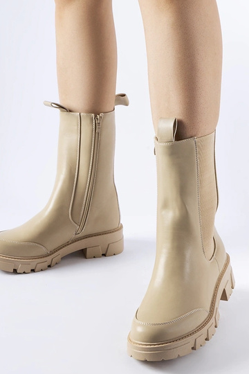 Bottines isolantes massives beiges Morbello