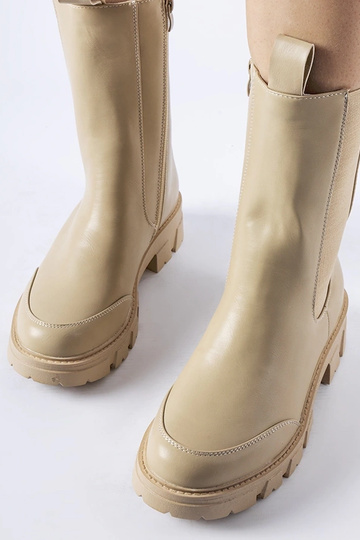 Bottines isolantes massives beiges Morbello 2