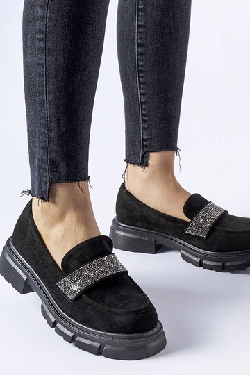 Bottines noires Nicholls en daim artificiel