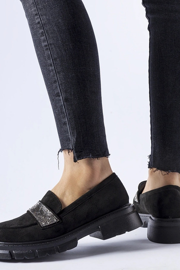 Bottines noires Nicholls en daim artificiel 2