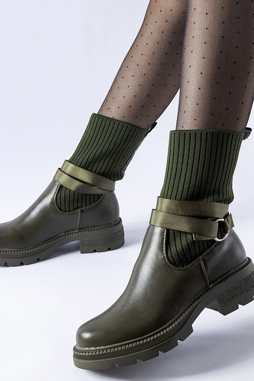 Botines en forme de chaussette vert...