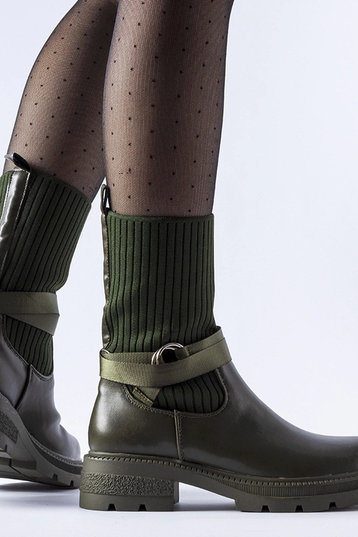 Botines en forme de chaussette vert...