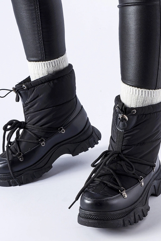 Bottes de neige isolées noires Aubine