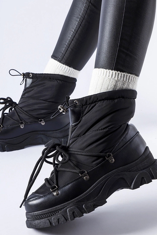 Bottes de neige isolées noires Aubine