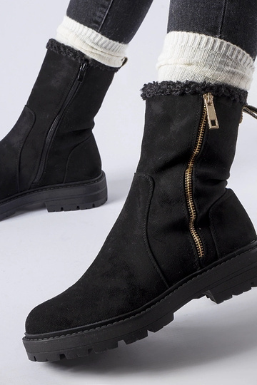 Bottines isolées noires avec fermeture éclair Sunnyslope