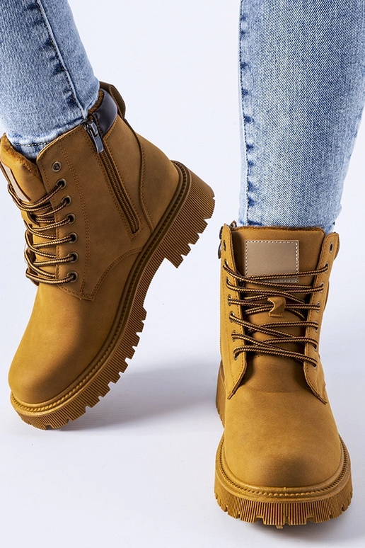 Bottines classiques brunes isolées...