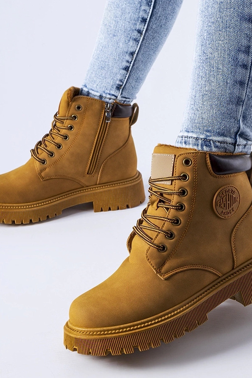 Bottines classiques brunes isolées...