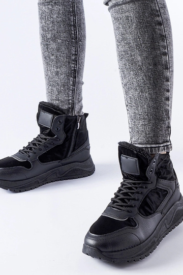 Baskets montantes isolantes noires Malles