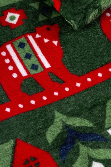 Couverture verte aux motifs de Noël Mary 2