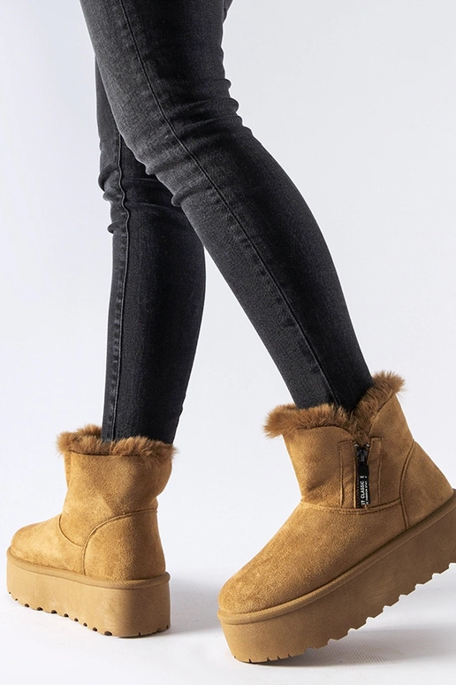 Points bottes de neige brunes à...