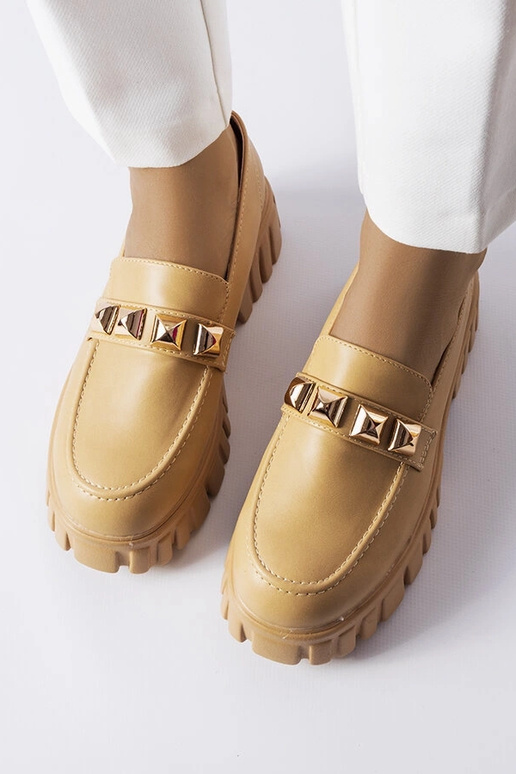 Mocassins à plateforme beiges Frisco Mocassins à plateforme beiges Frisco