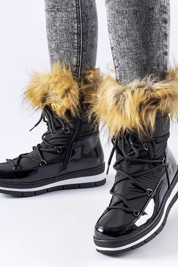 Bottes de neige en cuir...