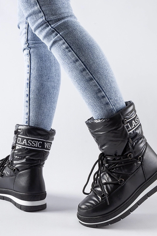 Bottes de neige à plateforme Black...