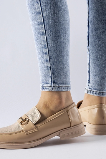 Mocassins beiges à boucle Gennaro 2