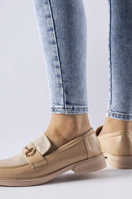 Mocassins beiges à boucle Gennaro Mocassins beiges à boucle Gennaro