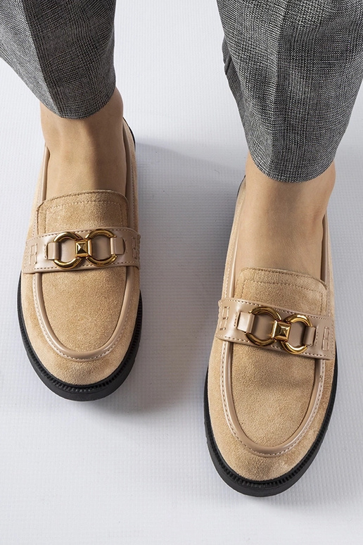 Mocassins à boucle beige Seggiano Mocassins à boucle beige Seggiano