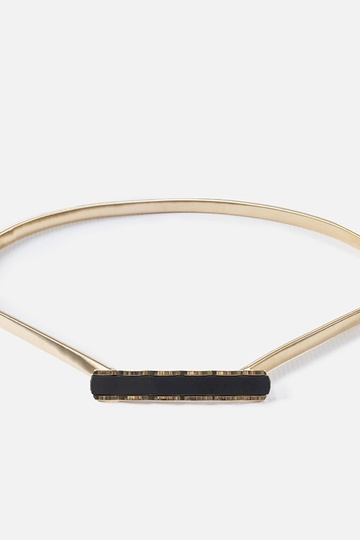 Ceinture élastique dorée avec boucle Morig noire