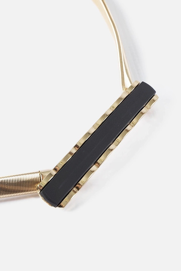 Ceinture élastique dorée avec boucle Morig noire 2