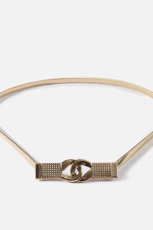 Ceinture fine élastique dorée Leonide