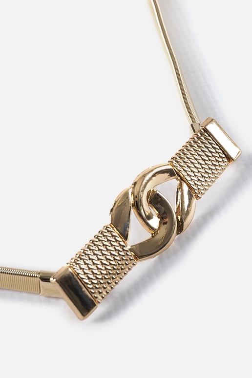 Ceinture fine élastique dorée Leonide