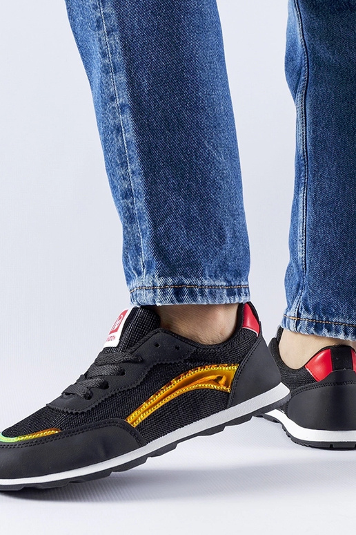 Baskets de sport noires Caviour