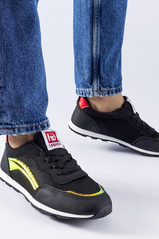 Baskets de sport noires Caviour