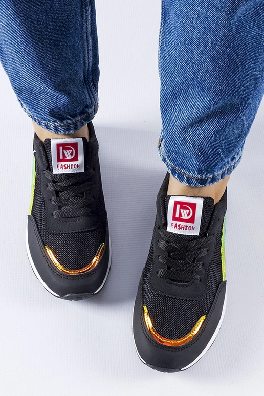 Baskets de sport noires Caviour