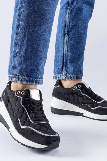 Baskets compensées noires Pisignano