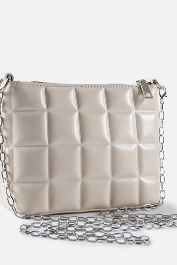 Sac matelassé blanc avec chaîne Laas