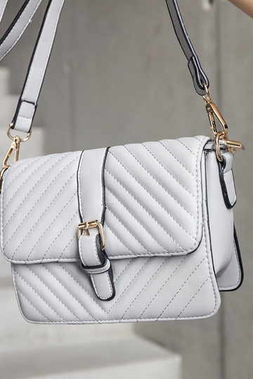 Sac messager matelassé gris Virgilio 2