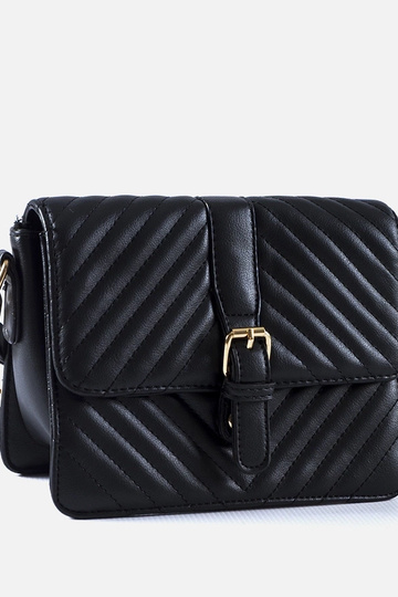 Sac messager matelassé noir...