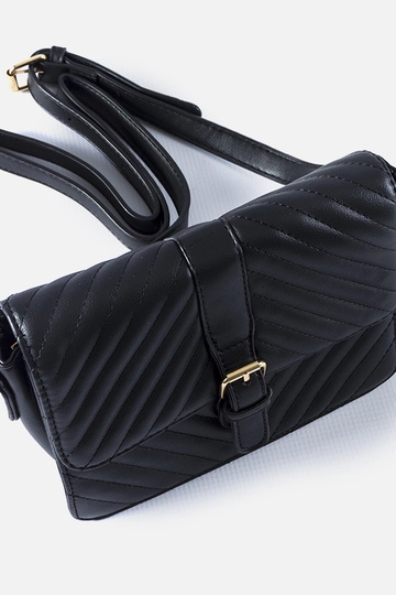 Sac messager matelassé noir... 2