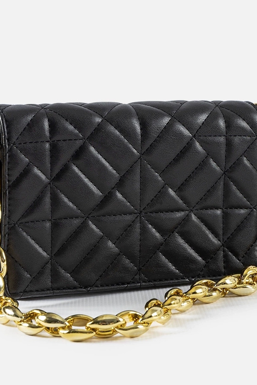 Sac bandoulière matelassé noir Bergama