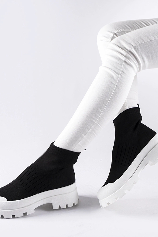 Baskets en tissu extensible Varden noir