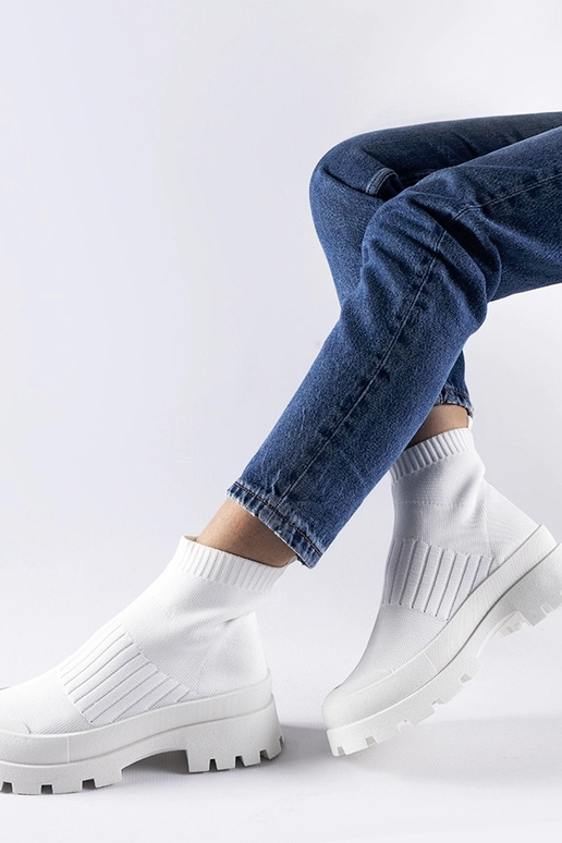 Baskets blanches à tige élastique Varden