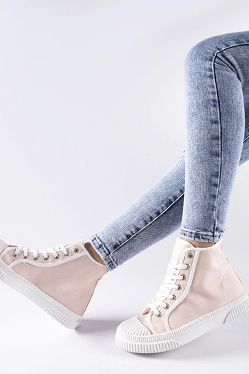 Baskets montantes roses... 2