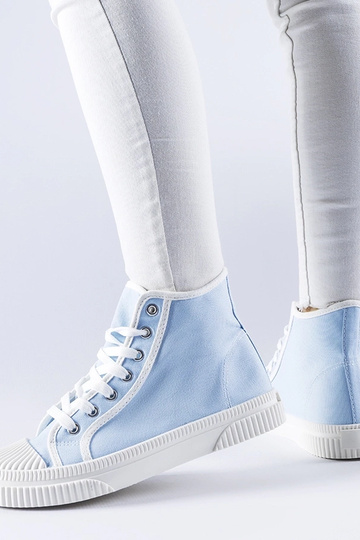 Baskets montantes bleues... 2