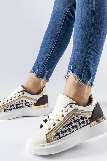 Baskets à paillettes marron...