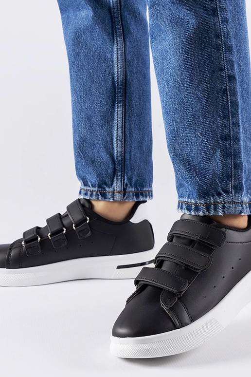 Baskets noires à scratch Paré -...