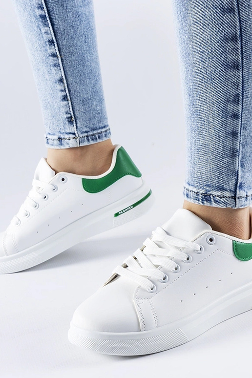 Baskets blanches et vertes Leland