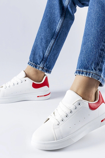 Baskets Leland rouges et blanches