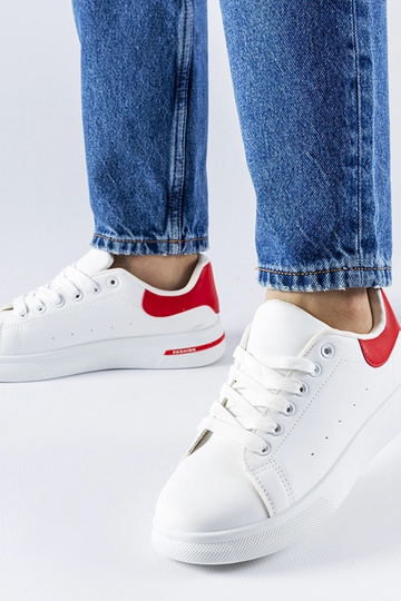 Baskets Leland rouges et blanches 2